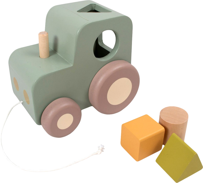 Іграшка-каталка Filibabba Pull along tractor with shape sorter (5712804027767) - зображення 2