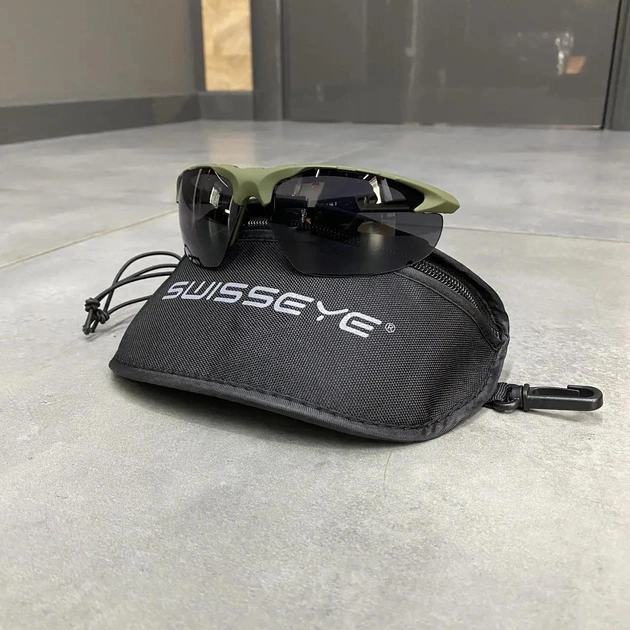 Тактические очки Swiss Eye Apache с комплектом линз и чехлом олива (244634) - изображение 1