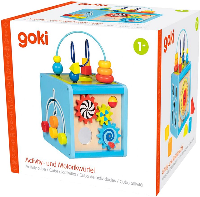 Розвиваюча іграшка Goki Activity cube (4013594587358) - зображення 1