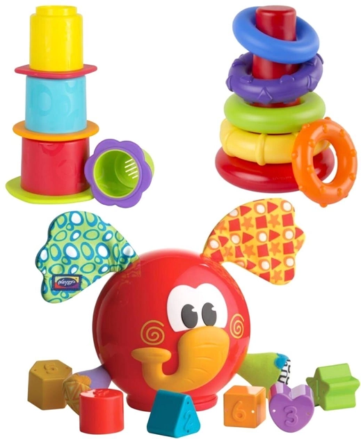 Zestaw edukacyjnych zabawek Playgro Clever Me Stack Sort And Nest (9321104882820) - obraz 2