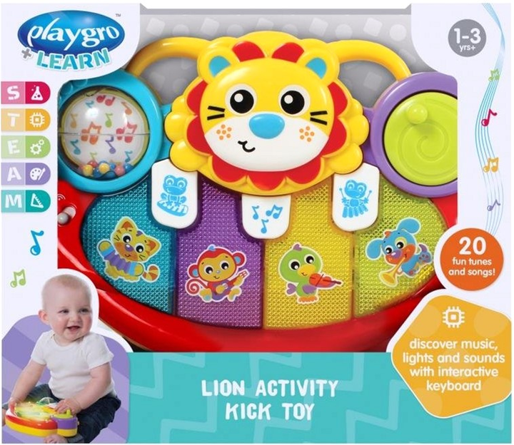 Pianino Playgro Jerry's Class Lion Activity Kick Toy (9321104855084) - obraz 1