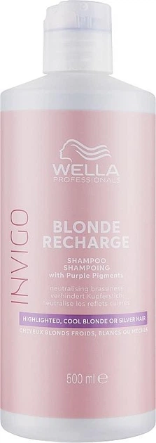 Антижелтый шампунь для холодных светлых оттенков Wella Invigo Cool Blonde 500 мл - Фото 1 Антижелтый шампунь для холодных светлых оттенков Wella Invigo Cool Blonde 500 мл - изображение 1