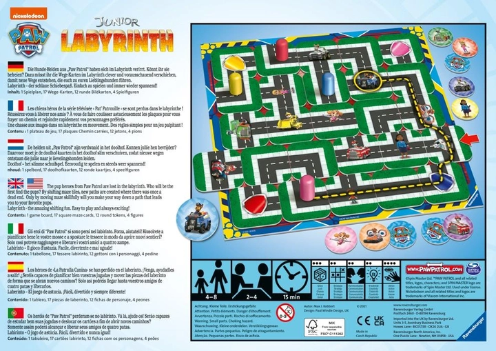 Gra planszowa Ravensburger Paw Patrol Junior Labyrinth (4005556208265) - obraz 2