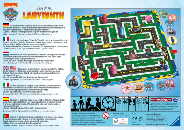 Настільна гра Ravensburger Paw Patrol Junior Labyrinth (4005556208265) - зображення 2