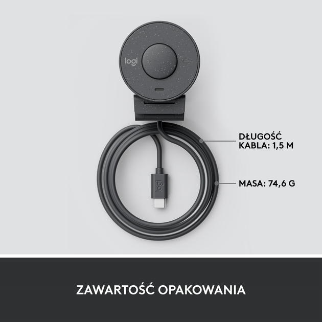 Kamera internetowa Logitech Brio 300 FHD Graphite (960-001436) - obraz 8