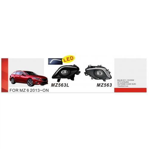 Противотуманные фары ПТФ туманки DLAA на Mazda 6 13-15 MZ-563 Мазда 6 V04716 - изображение 2
