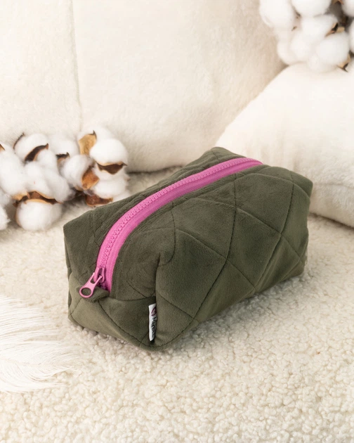 Косметичка велюровая Хаки Maybel S 1007 (2874_1) - изображение 4