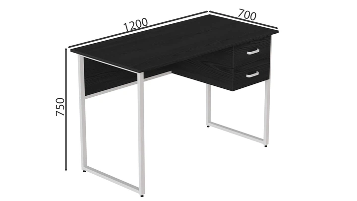Комп'ютерний стіл Ferrum-decor Дакота 75x120x70 білий ДСП Сосна Кембра 32мм - зображення 2