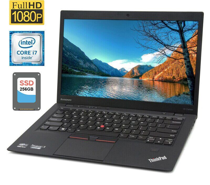 Ультрабук Lenovo ThinkPad X1 Carbon (4th Gen) / 14" (1920x1080) IPS ...