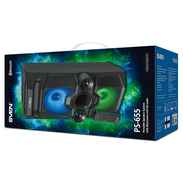 Колонка SVEN PS-655 Black (bluetooth, подсветка, караоке) - изображение 5
