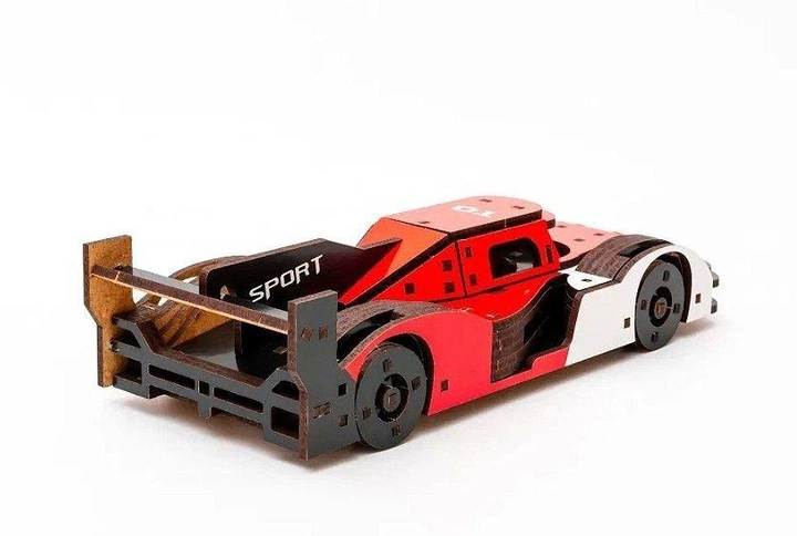 Деревянный конструктор 3Д PuzzleOk спортивная машина Porsche 919 146 деталей - Фото 3 Деревянный конструктор 3Д PuzzleOk спортивная машина Porsche 919 146 деталей - изображение 3