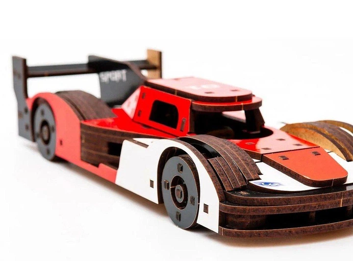 Деревянный конструктор 3Д PuzzleOk спортивная машина Porsche 919 146 деталей - Фото 6 Деревянный конструктор 3Д PuzzleOk спортивная машина Porsche 919 146 деталей - изображение 6