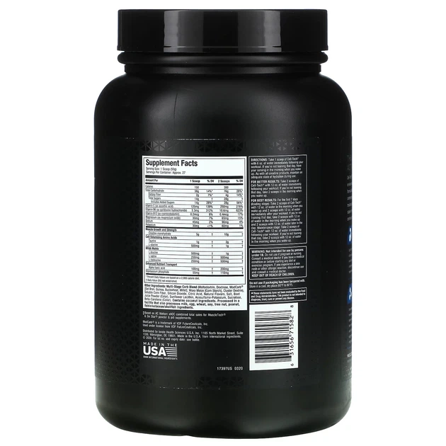 Креатин MuscleTech Cell Tech, Research-Backed Creatine + Carb Musclebuilder 1360 g (Tropical Citrus Punch) - изображение 2