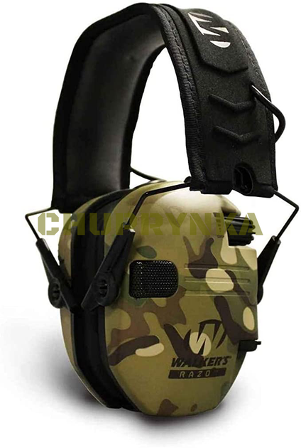 Комплект из активных тактических наушников Walker's Razor Slim с защитными очками Walker's Crosshair, MultiCam (зелений мультикам) - изображение 2