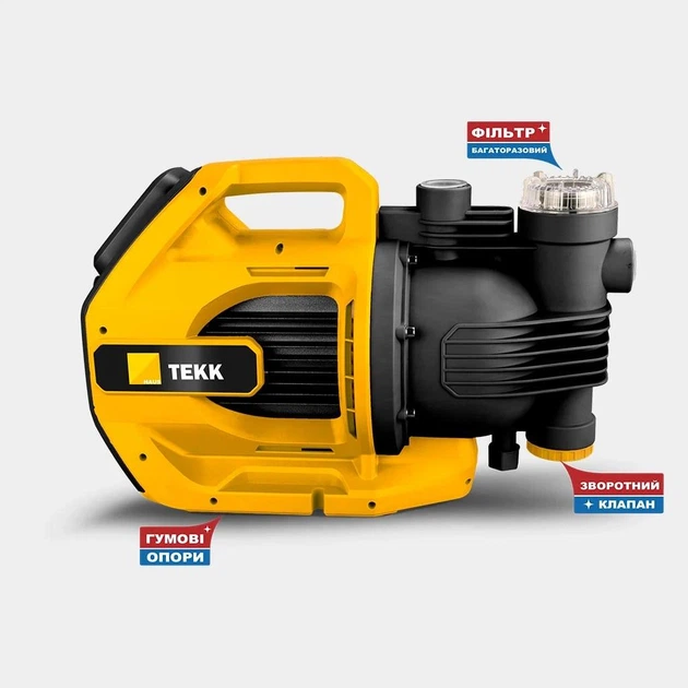 Автоматична насосна станція BSG 1300 (1.3 кВт, 100 л/хв, H-55 м) TEKK HAUS - зображення 2