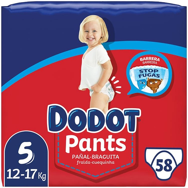 Pieluchomajtki Dodot Pants Stages rozmiar 5 9 - 15 kg 58 szt (8006540533857) - obraz 1