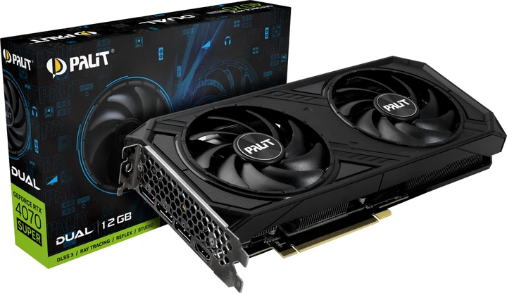 Видеокарта Palit PCI-Ex GeForce RTX 4070 Super Dual 12GB GDDR6X