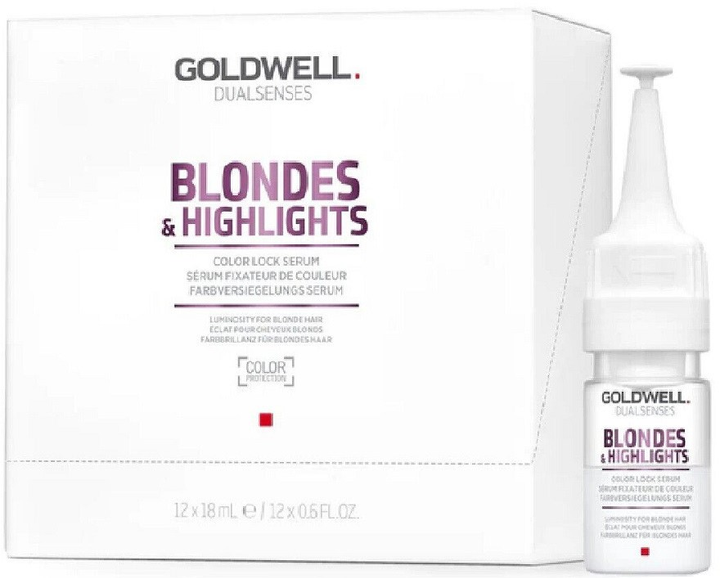 Serum Goldwell Dualsenses Blondes&Highlights Color Lock Serum intensywne do włosów farbowanych 12x18 ml (4021609061960) - obraz 1