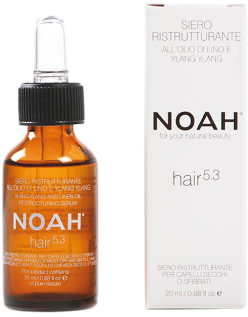 Serum Noah For Your Natural Beauty Restructuring Serum 5.3 restrukturyzujące do włosów Linseed Oil & Ylang-Ylang 20 ml (8034063520122) - obraz 1