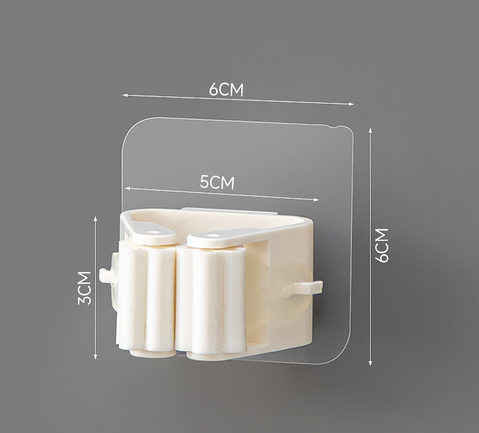 Універсальний настінний тримач для швабр Mop Holder White 2 штуки в ...