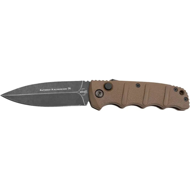 Ніж складаний Boker Plus AKS-74 Brown Dagger Smokewash замок Button Lock 01KALS89 - зображення 1