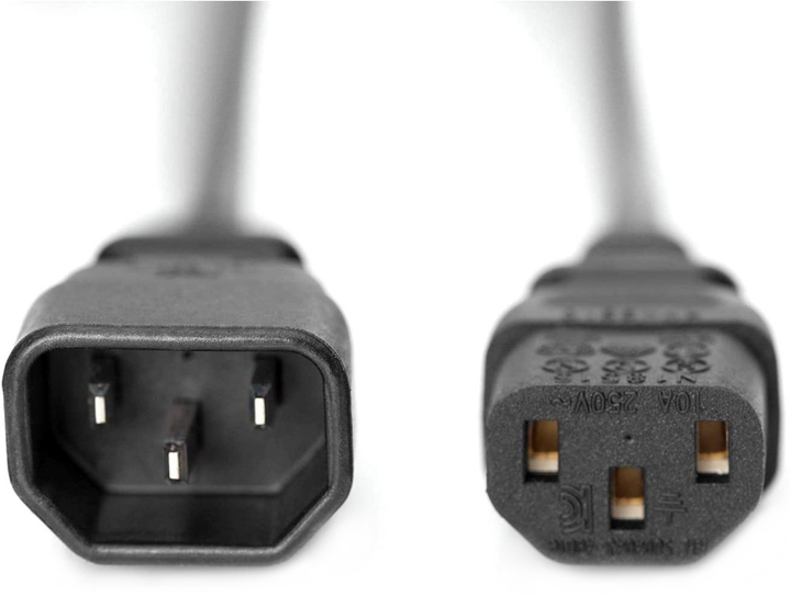 Kabel zasilający Manhattan C13F/C14M 1 m Czarny (766623352673) - obraz 3