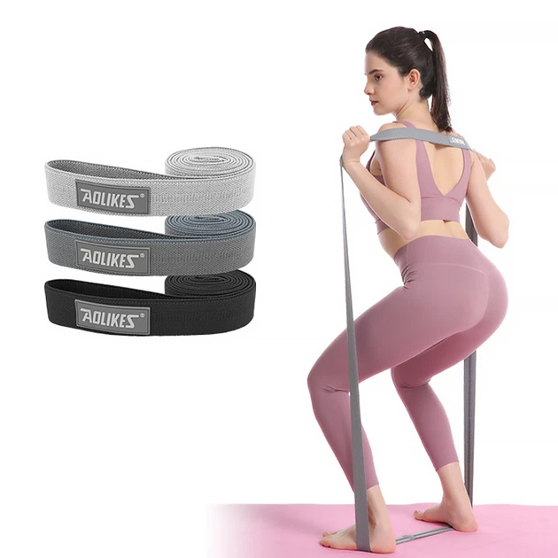 Набор резинок для фитнеса AOLIKES RB-3609 3шт Light gray+Gray+Black - изображение 4