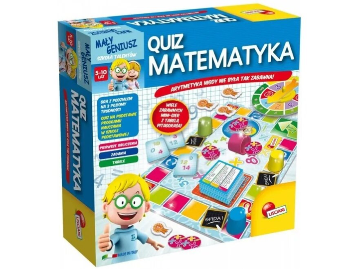 Gra planszowa Lisciani Mały geniusz quiz matematyczny (8008324054381) - obraz 1