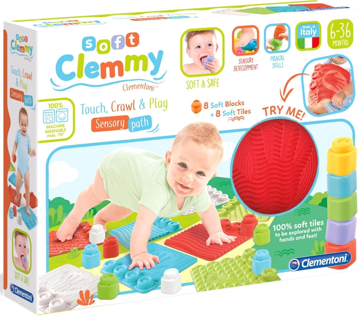 Ігровий набір з конструктором Clementoni Soft Clemmy Сенсорний килимок (8005125173525) - зображення 1
