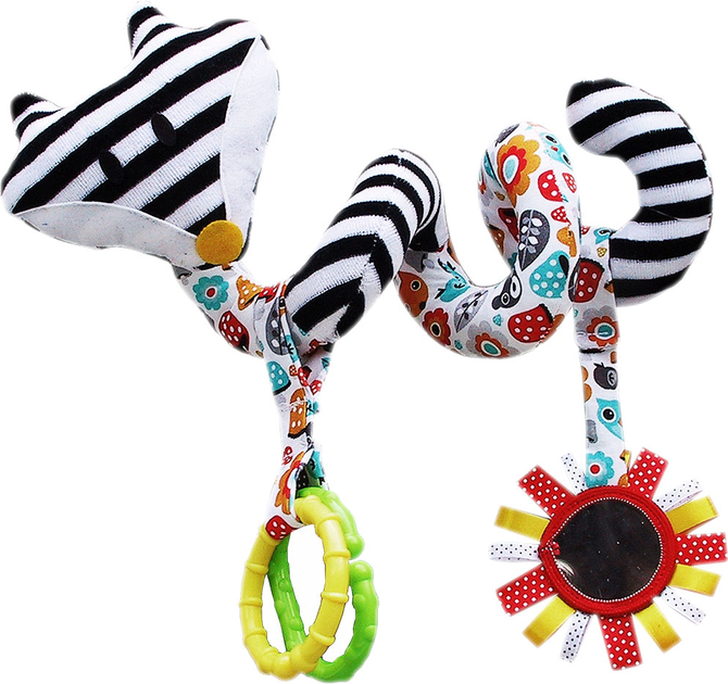 Іграшка-спіраль Hencz Toys Mom's Care Лисичка Чорно-біла (5907784469519) - зображення 1