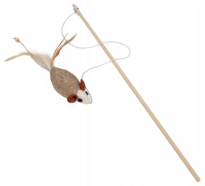 Zabawka dla kota Arquivet Wędka z myszką 40 cm (8435117897311) - obraz 1