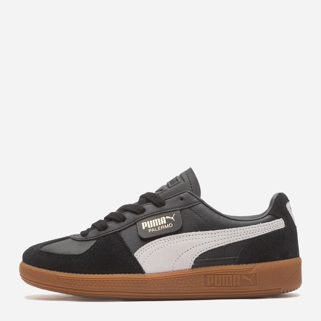 Акція на Жіночі кеди низькі Puma Palermo Leather 39646403 38 Чорні від Rozetka