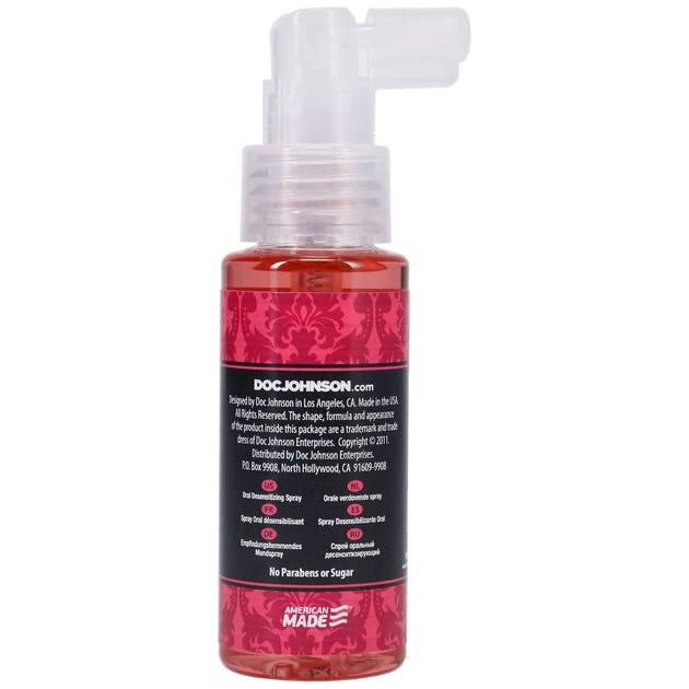 Спрей для орального секса Глубокая Глотка Doc Johnson GoodHead Deep Throat Spray – Sweet Strawberry Клубника (59 мл) - Фото 2 Спрей для орального секса Глубокая Глотка Doc Johnson GoodHead Deep Throat Spray – Sweet Strawberry Клубника (59 мл) - изображение 2