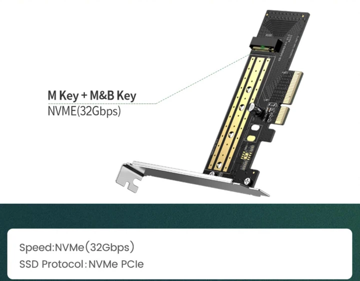Адаптер Ugreen PCIE to M2 Adapter NVMe PCI Express X16/8/4 - изображение 5