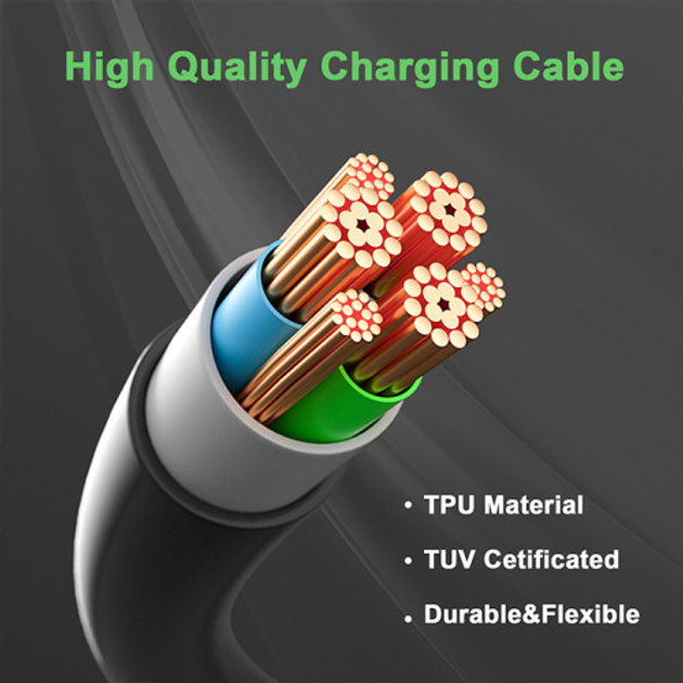 Kabel do ładowania samochodów elektrycznych Qoltec EV Cable Type 2 for car charging 230V 7kW 32A 5 m - obraz 5