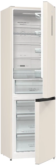 Холодильник з нижн. мороз. камерою Gorenje NRK6202AC4, 200х60х60см, 2 двері, 235( 96)л, А+, NoFrost+ , AdaptTech, Зона св-ті, LED Диспл зовнішній, ,бежевий - Фото 10 Холодильник з нижн. мороз. камерою Gorenje NRK6202AC4, 200х60х60см, 2 двері, 235( 96)л, А+, NoFrost+ , AdaptTech, Зона св-ті, LED Диспл зовнішній, ,бежевий - изображение 10