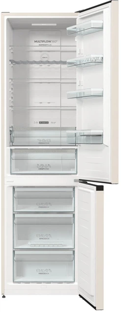 Холодильник з нижн. мороз. камерою Gorenje NRK6202AC4, 200х60х60см, 2 двері, 235( 96)л, А+, NoFrost+ , AdaptTech, Зона св-ті, LED Диспл зовнішній, ,бежевий - Фото 9 Холодильник з нижн. мороз. камерою Gorenje NRK6202AC4, 200х60х60см, 2 двері, 235( 96)л, А+, NoFrost+ , AdaptTech, Зона св-ті, LED Диспл зовнішній, ,бежевий - изображение 9