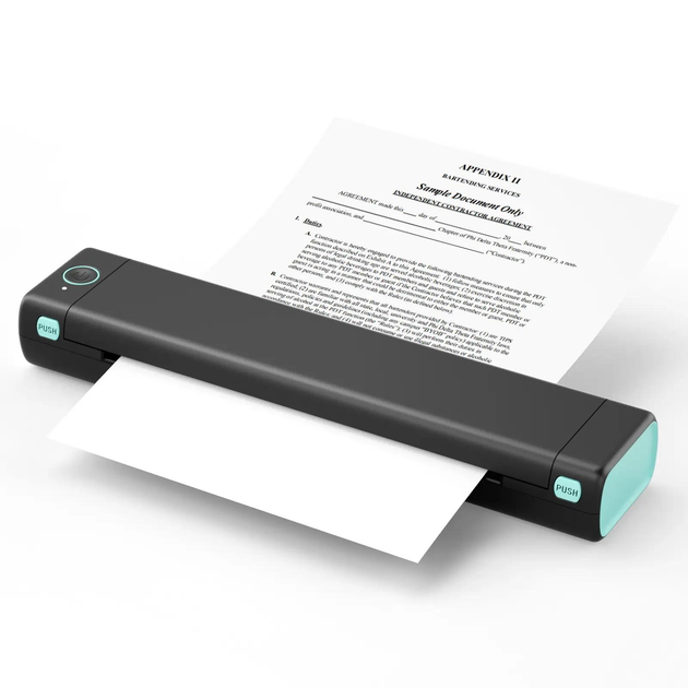 Портативний бездротовий А4 термо принтер Phomemo M08F, Bluetooth, 1200mAh батарея (підходить для тату та документів) - зображення 2