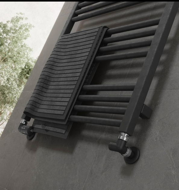 Полотенцесушитель комбинированный Terma Fiona 1380x400 Black mat, тен ...