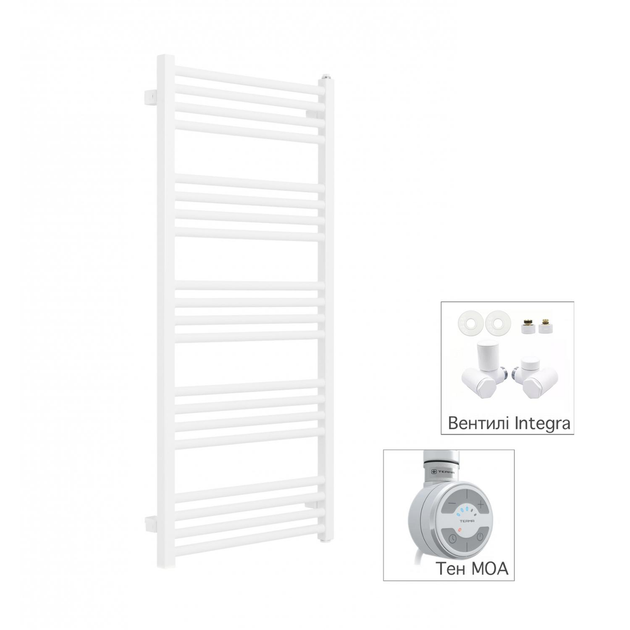 Полотенцесушитель комбинированный Terma Fiona 1380x530 White, тен MOA ...