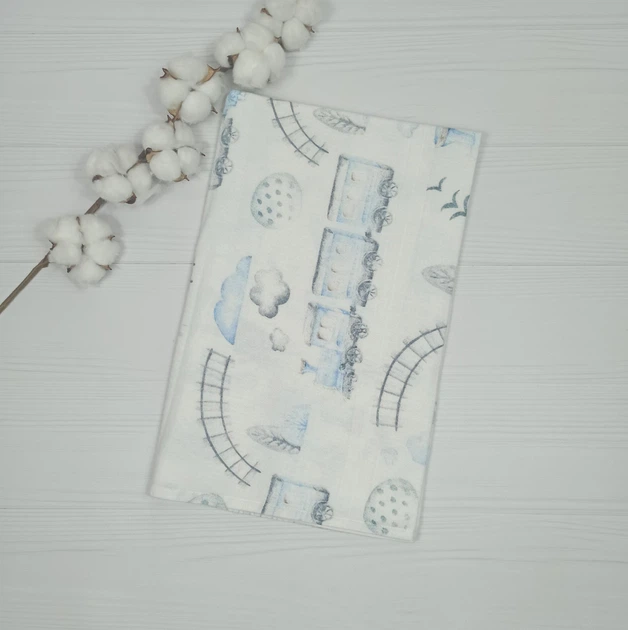 Набор для новорожденного: 4 пеленки и грызунец с держателем a.l.babybox Машины в городе голубой - изображение 7