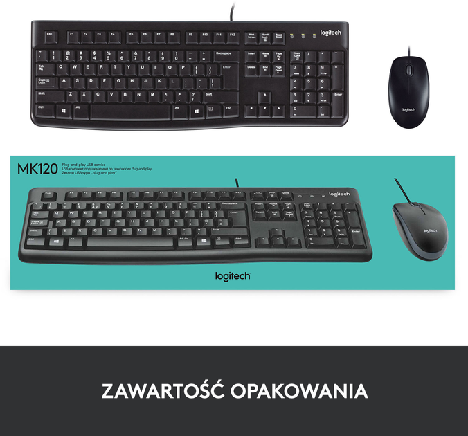 Комплект дротовий Logitech MK120 USB (920-002561) - зображення 10