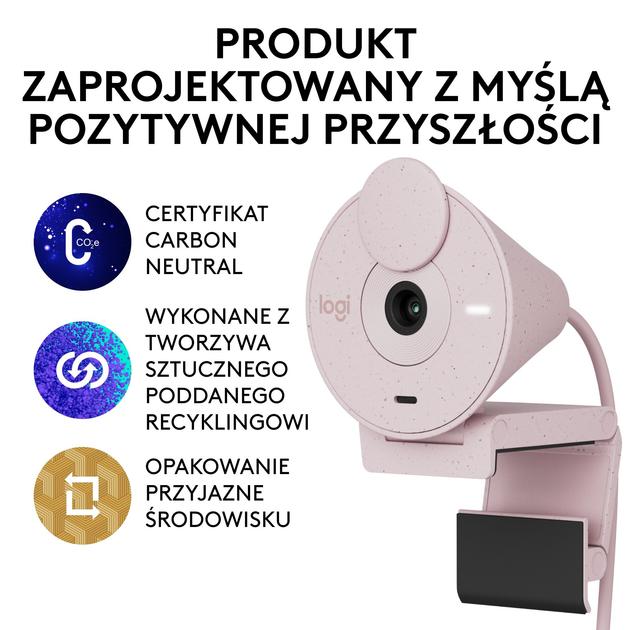 Kamera internetowa Logitech Brio 300 FHD Rose (960-001448) - obraz 7