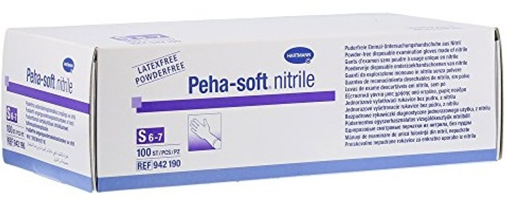 Rękawiczki medyczne Hartmann Peha Soft nitrylowe rozmiar S 100 szt (4049500744003) - obraz 1