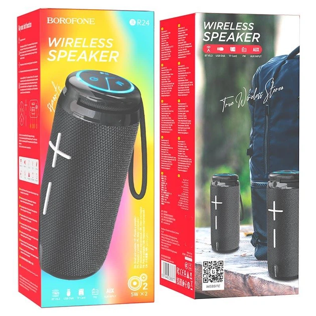 Беспроводная Bluetooth колонка акустика Borofone BR24 |10W, BT 5.3, FM, TF, USB, AUX, TWS| Black - изображение 7