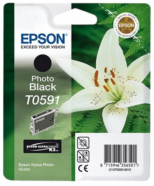 Tusz Epson Stylus Photo R2400 Photo Black (C13T05914010) - obraz 1