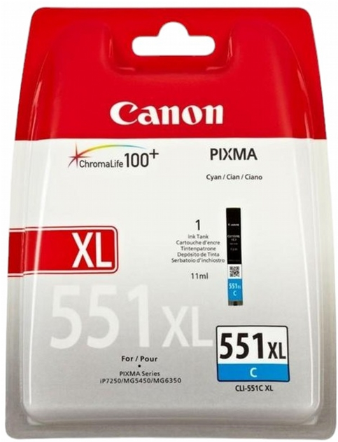 Картридж Canon CLI-551 XL Cyan (6444B004) - зображення 1