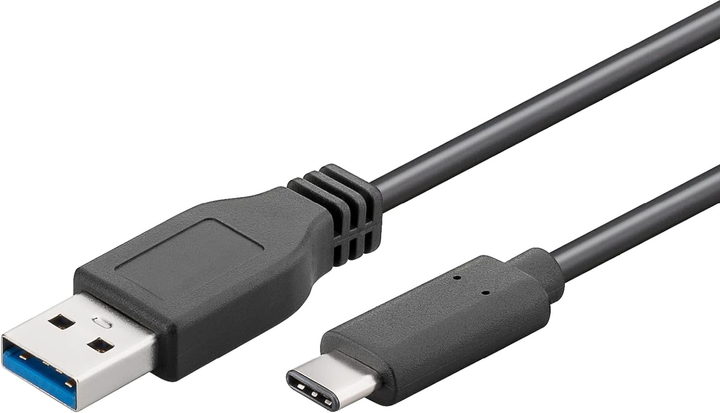 Kabel USB-C na USB A 3.0 Goobay 71221 2 m Czarny (4040849712210) - obraz 1