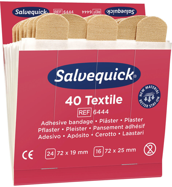 Набір пластирів Salvequick Textile Plaster 2 sizes (7310610064440) - зображення 1