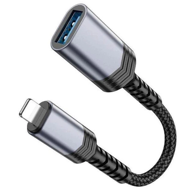 Перехідник Lightning to USB 2.0 на OTG для планшетів та смартфонів TPE Hoco UA24 Lightning - Фото 5 Перехідник Lightning to USB 2.0 на OTG для планшетів та смартфонів TPE Hoco UA24 Lightning - зображення 5